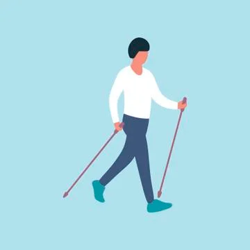 Nordic walking Stock Illustration