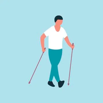 Nordic walking Stock Illustration