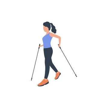 Nordic Walking Stock Illustration