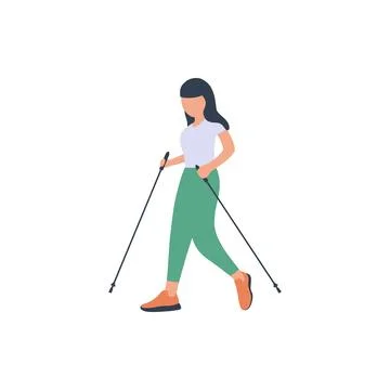 Nordic Walking Stock Illustration