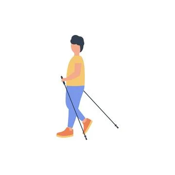Nordic Walking Stock Illustration