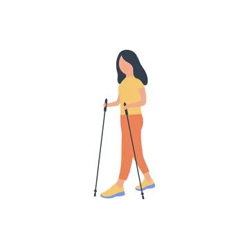 Nordic Walking Stock Illustration
