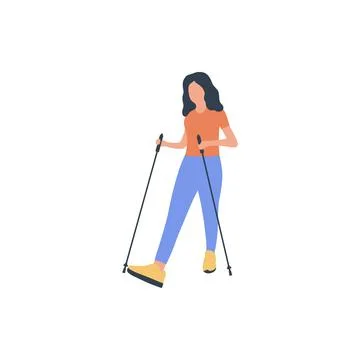 Nordic Walking Stock Illustration