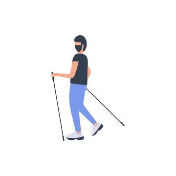 Nordic Walking Stock Illustration