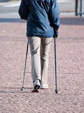Nordic walking Stock Photos