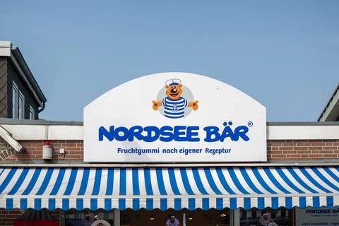 Nordsee bar candy store storefront in germany Stock Photos