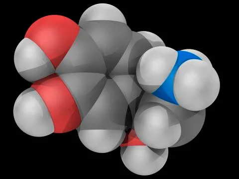 Norepinephrine molecule Stock Illustration