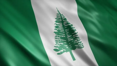 Norfolk Island Flag Stock Footage 249035342