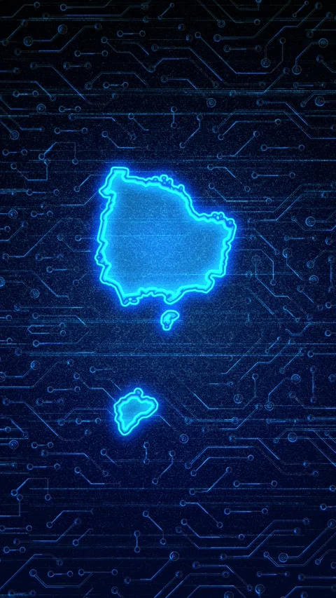 Norfolk Island Map Digital Technology Opener Video stock 336315217