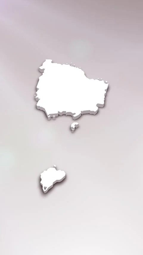 Norfolk Island Map Intro Stock Footage 261661480