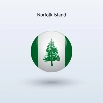 Norfolk Island round flag. Vector illustration. Stock-Illustration