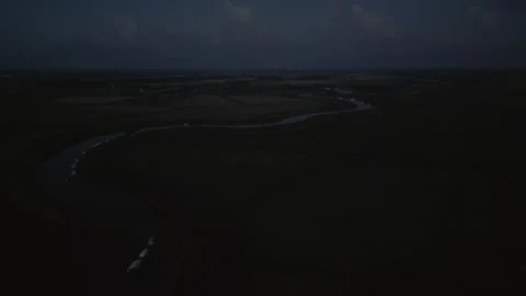 Norfolk River at Night Stock Footage 272764060