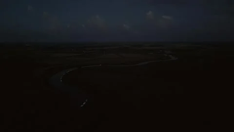 Norfolk River Night Stock Footage 272764526