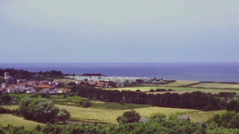 Norfolk - Sea View from hill Stock Footage 166321595