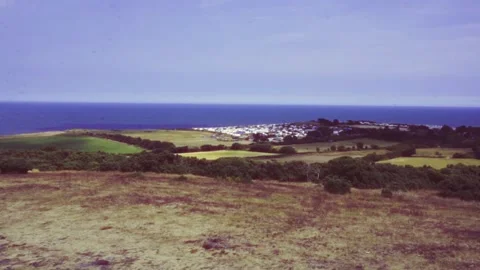 Norfolk - Sea View from hill Stock Footage 166321605