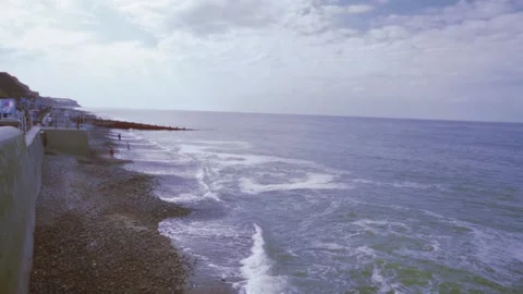 Norfolk - Sea View from hill Stock Footage 166321616