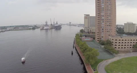 Norfolk Shipyard Stock Footage 55693604