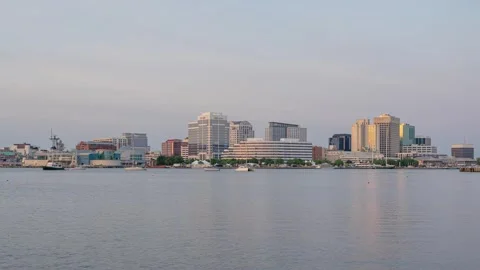 Norfolk Virginia Sunset Timelapse Stock Footage 335588597