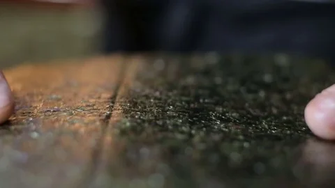 Nori for sushi close to camera Stock Footage 73520633