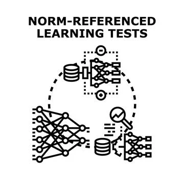 Norm referenced learning tests vector icon concept イラスト素材