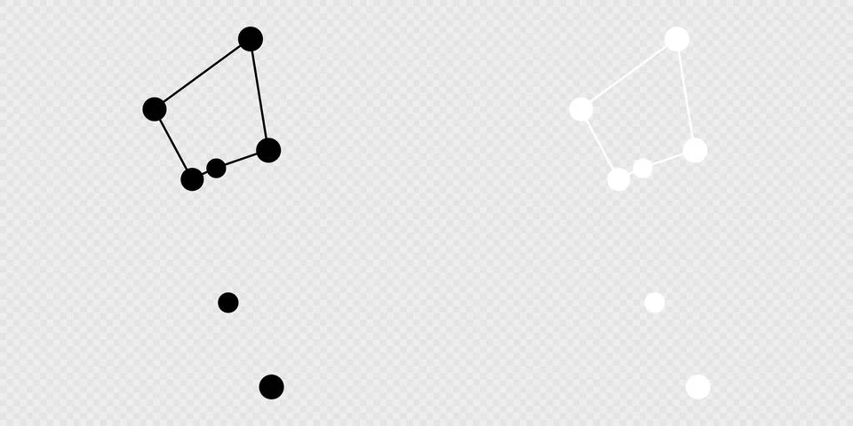 Norma constellation map set. Vector illustration. Stock Illustration