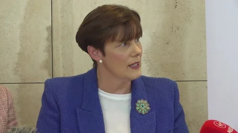 Norma Foley says she would be supportive of paid leave following miscarriage Stock Footage 310740252
