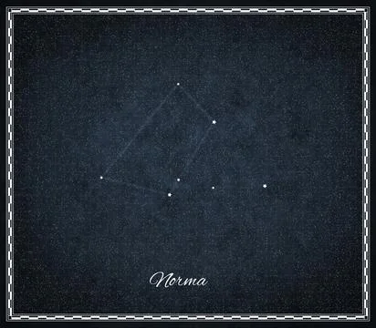 Norma star constellation, Night sky, Cluster of stars, Deep space, Carpente.. Stock Illustration