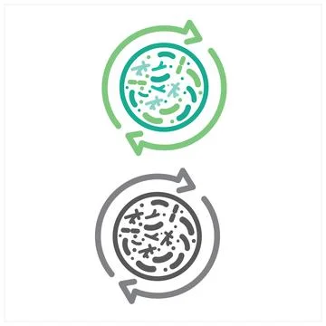Normal bacterial environment in the digestive system Stock Illustration