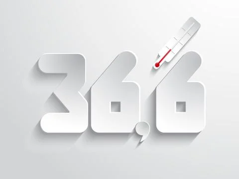 Normal body temperature symbol Stock Illustration