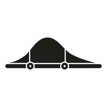 Normal distribution bell curve showing data statistics graph Stock Illustration
