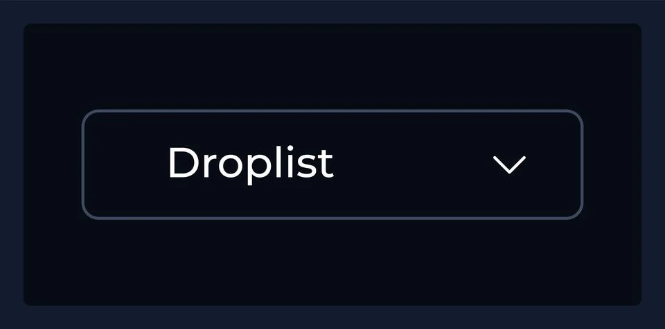 Normal drop down list UI element template Illustrazione stock