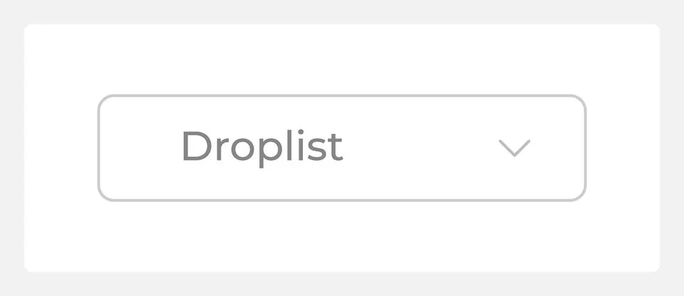Normal droplist UI element template Stock Illustration