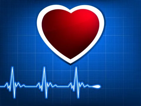 Normal ecg blue background. EPS 8 イラスト素材