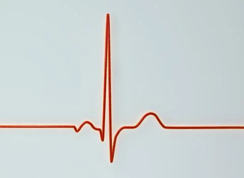 A normal electrocardiogram ECG, 3D illustration displaying the electrical act イラスト素材