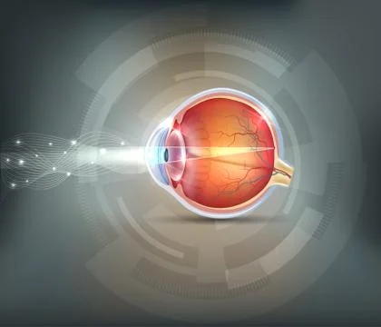 Normal eye sight abstract background Stock Illustration