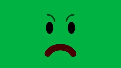 Normal facial expression to frustrated and angry expression on green screen Stock Footage 275187692