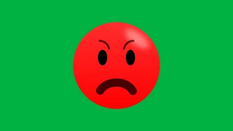 Normal facial expression to very angry expression emoji Stock Footage 275187645