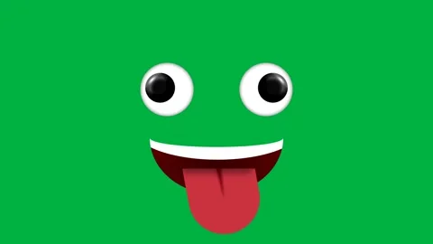 Normal facial expression to zany expression on green screen Stock Footage 275187629