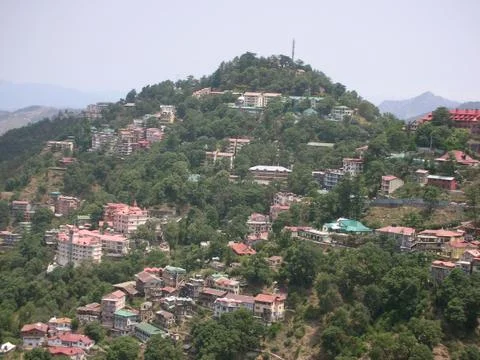 A normal hill town Stock Photos