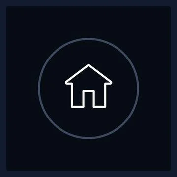 Normal homepage button state UI element template Stock Illustration