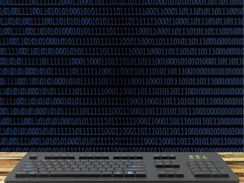 Normal keyboard in front of the scence isolated with white Stock Photos