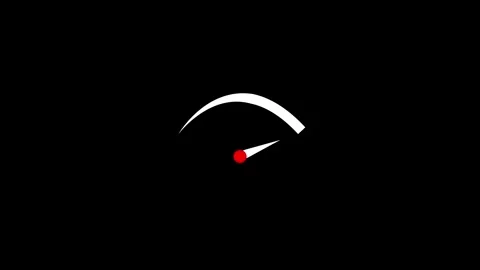 Normal low to high meter animation with glow effect. Vídeo Stock 335293400