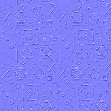 Normal map of abstract background with geometric shapes and lines Illustrazione stock