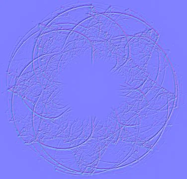 Normal map of abstract flower pattern, texture for use in 3D programs Stock Illustration