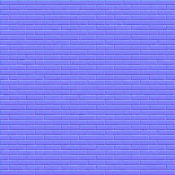 Normal map bricks texture, normal mapping Stockillustratie