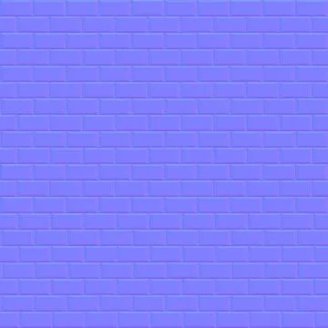 Normal map bricks texture, normal mapping Stock Illustration