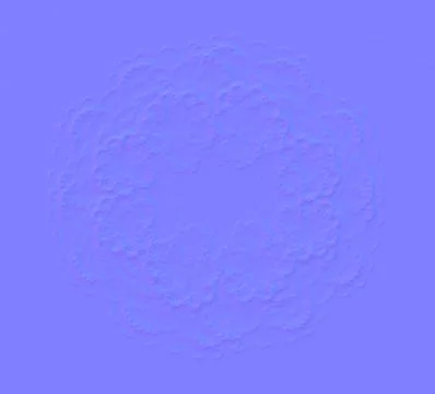 Normal map of Mandala Flower, Sacred Geometry, for use in 3D programs Stock Illustration
