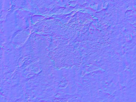 Normal map of old concrete surface, texture for use in 3D programs, 3d render Stock Illustration