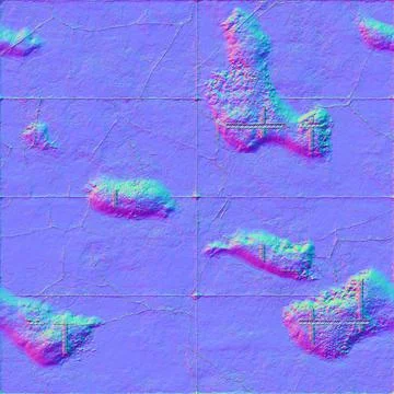 Normal map texture concrete, normal texture mapping Foto stock