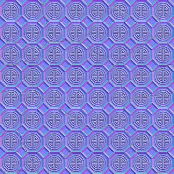 Normal map tiles texture, normal mapping Stock Illustration